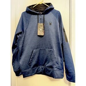 Men's NWT Spider Active Navy Blue‎ Hoodie Medium